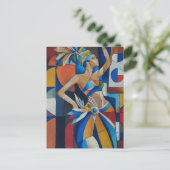 Cubisme Carnaval Danser Ansichtkaart Briefkaart (Staand voorkant)