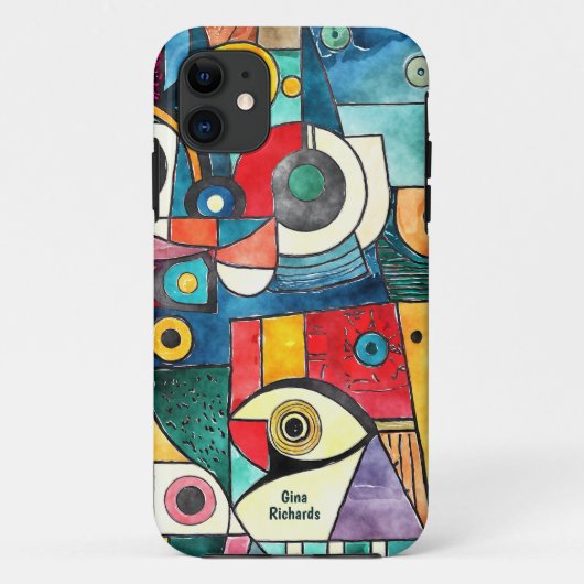 Cubisme Design  Bagage Case-Mate iPhone Case (Achterkant)