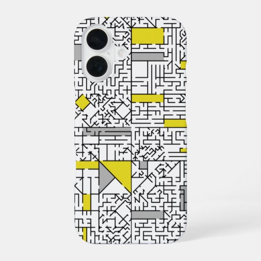 Cubisme Doolhof iPhone 16 Hoesje (Achterkant)