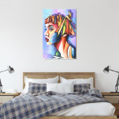 Cubisme Kunst Dame Canvas Print (Insitu (Slaapkamer))