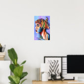 Cubisme Kunst Dame Poster (Thuiskantoor)