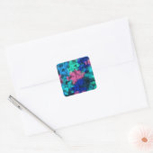 Cubisme, kunststijl en schilderij, vierkante sticker (Envelop)