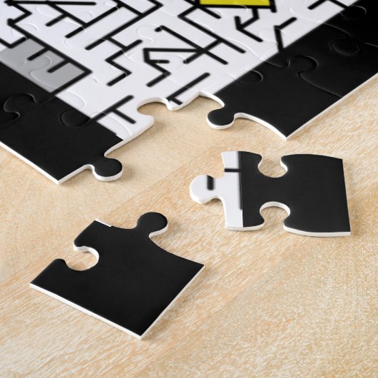 Cubisme Maze Jigzaag Puzzle Legpuzzel (Zijkant)
