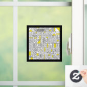 Cubisme Maze Raamsticker (Huis)