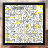 Cubisme Maze Raamsticker (Vel 2)