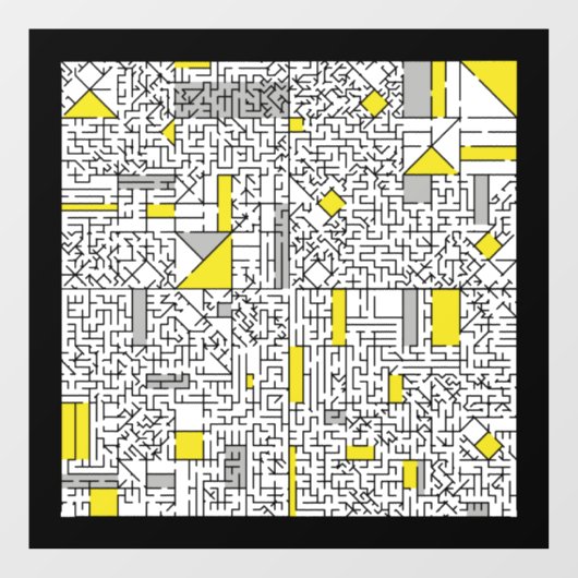 Cubisme Maze Raamsticker (Vel)