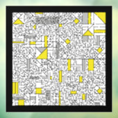 Cubisme Maze Raamsticker (Vel 3)