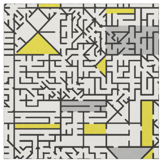 Cubisme Maze Stof
