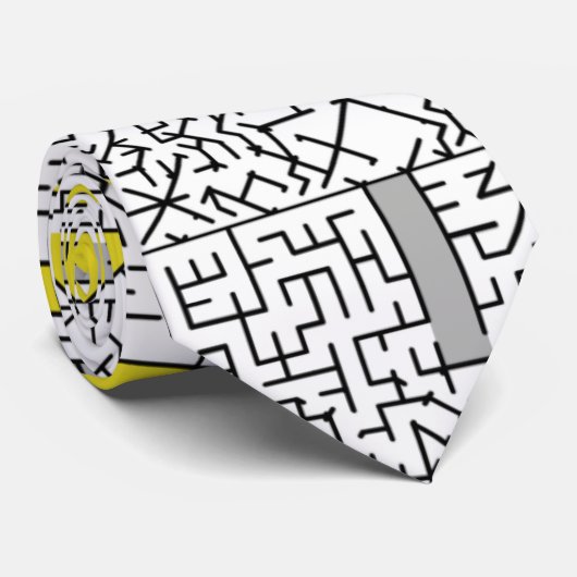 Cubisme Maze Stropdas (Opgerold)