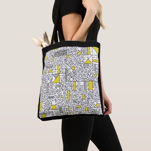 Cubisme Maze Tote Bag (Dichtbij)