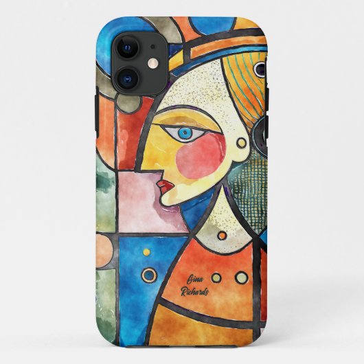 Cubisme ontwerp Case-Mate iPhone case (Achterkant)