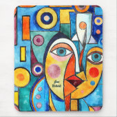 Cubisme ontwerp muismat (Voorkant)