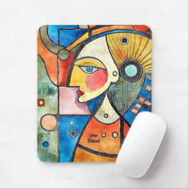 Cubisme ontwerp muismat