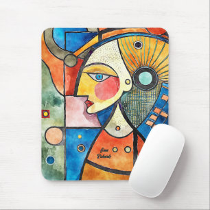 Cubisme ontwerp muismat