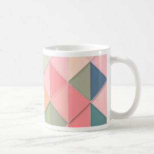 CUBISME pastel tinten GEOMETRISCH - MONOGRAM TOEVO Koffiemok