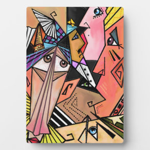 Cubisme Portret Plaquette Fotoplaat