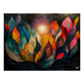 Cubismo: Árbol en Llamas Perfect Poster (Voorkant)