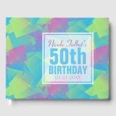 Cubist Abstract pastboek 50e verjaardag Gastenboek (Voorkant)