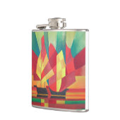 Cubist Abstract van Spuntsokken en Ocean Skies Heupfles (Links)