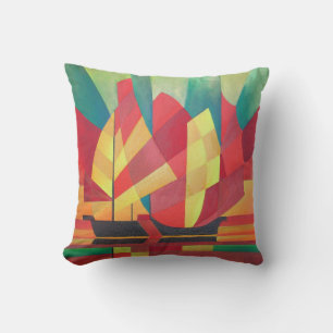 Cubist Abstract van Spuntsokken en Ocean Skies Kussen