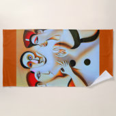Cubist Art Cotton Beach Towel Strandlaken (Voorkant)