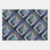 Cubist Art Deco Belly Dancer Inpakpapier Vel (Voorkant 3)