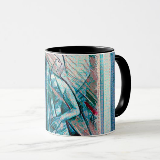 Cubist Art Deco Belly Dancer Mok (Voorkant rechts)