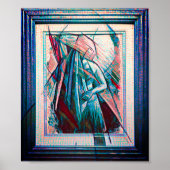 Cubist Art Deco Belly Dancer Poster (Voorkant)