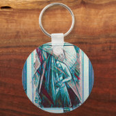 Cubist Art Deco Belly Dancer Sleutelhanger (Voorkant)