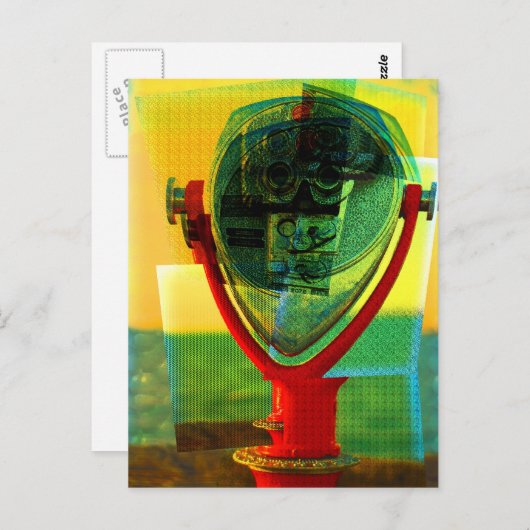 Cubist Binocular Briefkaart (Voorkant / Achterkant)