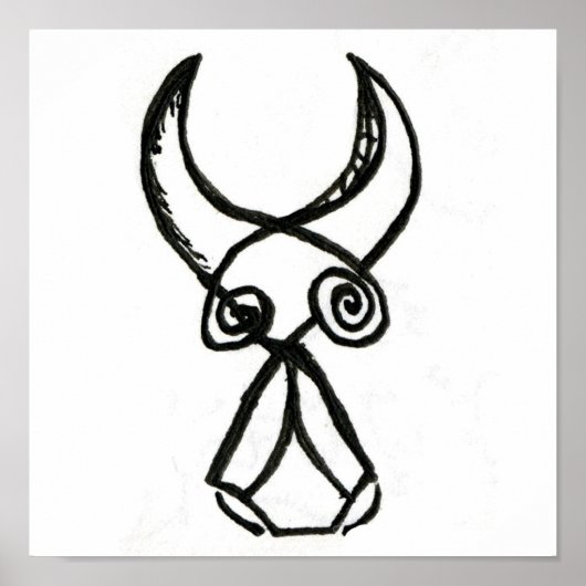 Cubist Bull Poster (Voorkant)