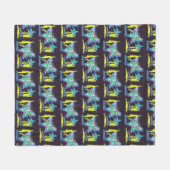 Cubist Butterflies en Flowers Fleece Blanket Deken (Voorkant (Horizontaal))