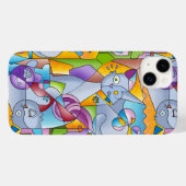 Cubist Cats - The Mininos Case-Mate iPhone Case (Achterkant (horizontaal))