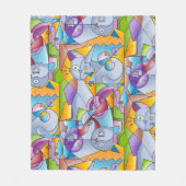 Cubist Cats - The Mininos Fleece Deken (Voorkant)