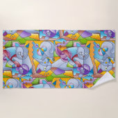 Cubist Cats - The Mininos Strandlaken (Voorkant)