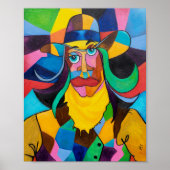 Cubist Cowgirl Pop Art Poster (Voorkant)