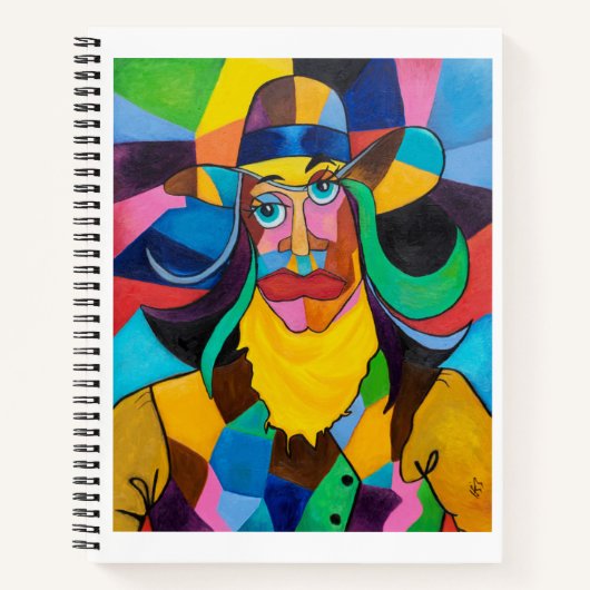 Cubist Cowgirl Sketchbook Notitieboek (Voorkant)