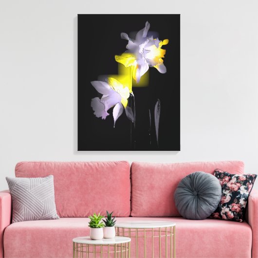 Cubist Daffodils Canvas Afdruk (Insitu (Woonkamer))