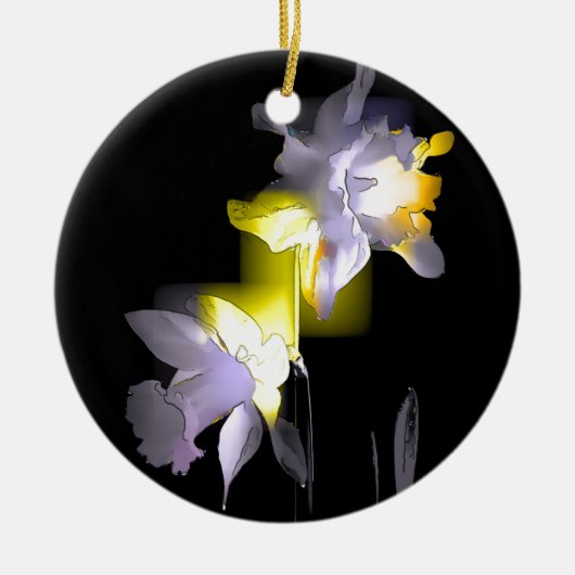 Cubist Daffodils Keramisch Ornament (Voorkant)