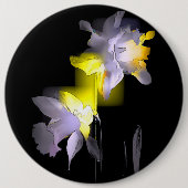 Cubist Daffodils Ronde Button 6,0 Cm (Voorkant)