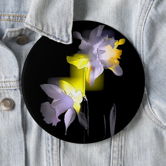 Cubist Daffodils Ronde Button 6,0 Cm (In situ)