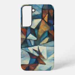 Cubist Expressionist Winter Village Case - Samsung Galaxy Hoesje