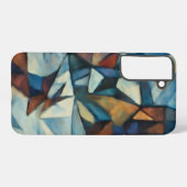 Cubist Expressionist Winter Village Case - Samsung Galaxy Hoesje (Achterkant horizontaal)