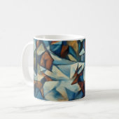 Cubist Expressionist Winter Village Mug Koffiemok (Voorkant links)