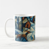 Cubist Expressionist Winter Village Mug Koffiemok (Links)