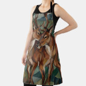 Cubist Expressionst Style Reindeer Apron Schort (Insitu)