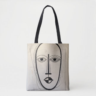 Cubist Face Art Canvas tas - Uniek Abstract Design