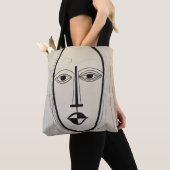 Cubist Face Art Canvas tas - Uniek Abstract Design (Dichtbij)