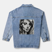 Cubist Face Art Navy Jacket (Achterkant)