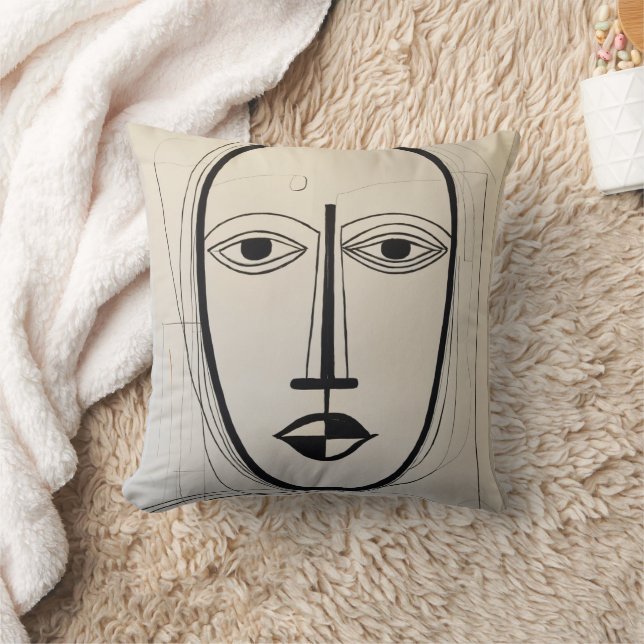 Cubist Face Art Sierkussen - Abstract ontwerp (Deken)